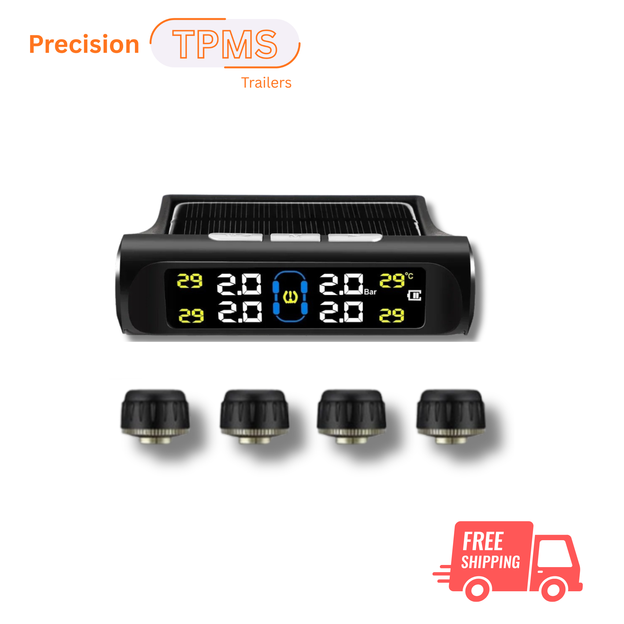 4-Sensor TPMS – For Caravans, Boats & Utility Trailers